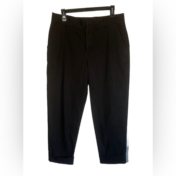 Peruvian Connection Linen Blend Cropped Black Pants Size 10 - Picture 2 of 5